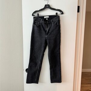 Abercrombie & Fitch Curve Love Ultra High Waist Ankle Straight Jeans
